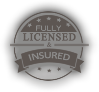 badge showing that Sanci's Landscaping is fully licensed and insured